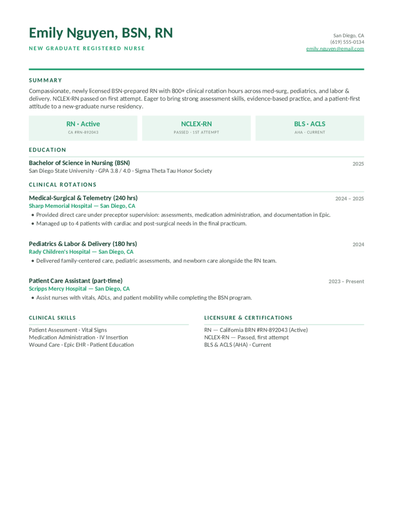 New Grad — No Experience preview