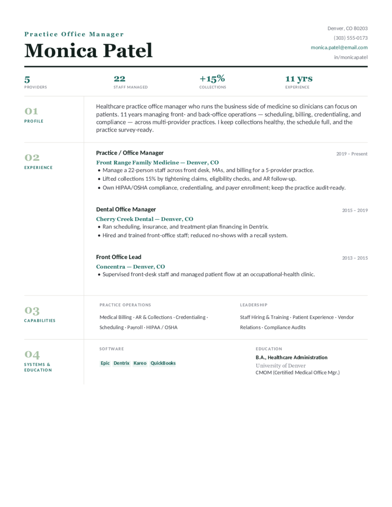 Medical Practice — Teal preview