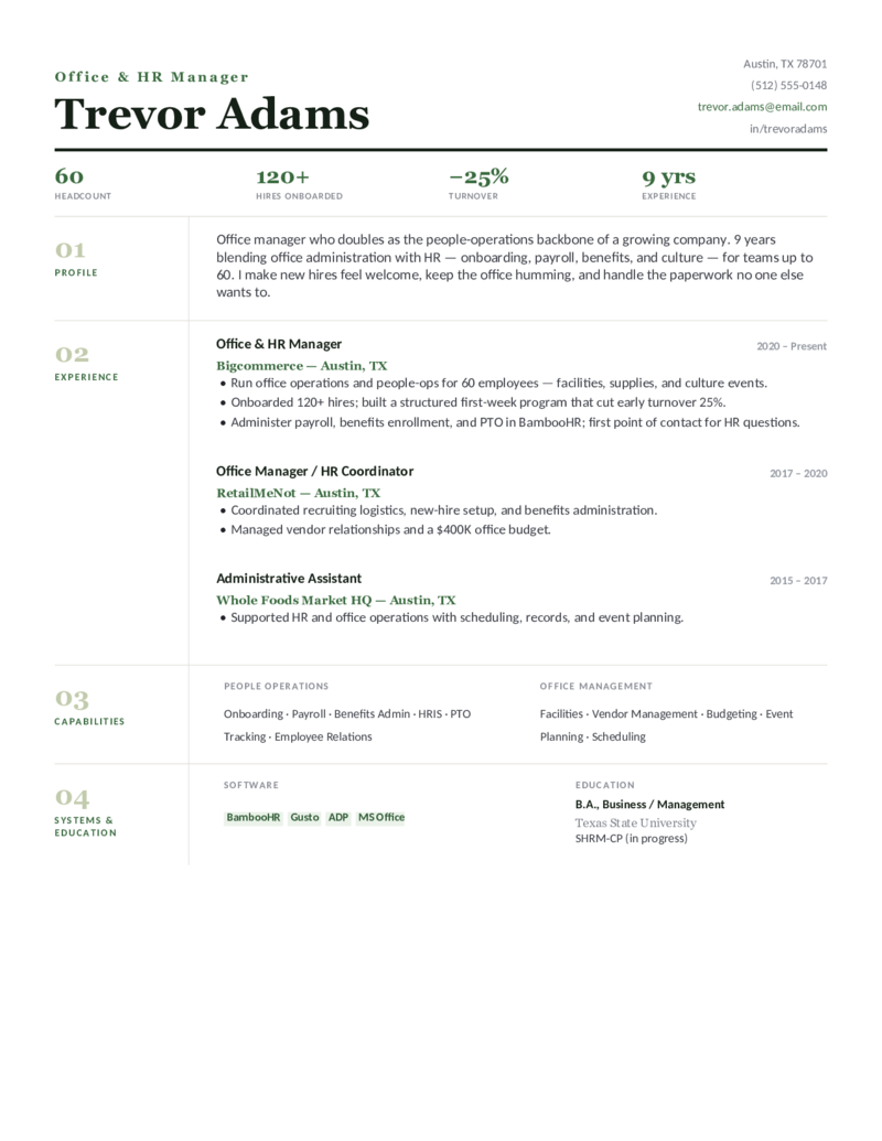 Office & HR — Forest preview