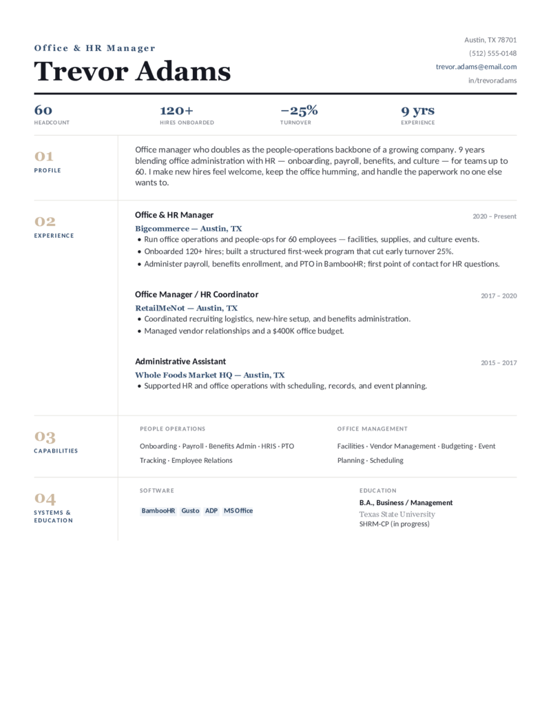 Office & HR — Navy preview