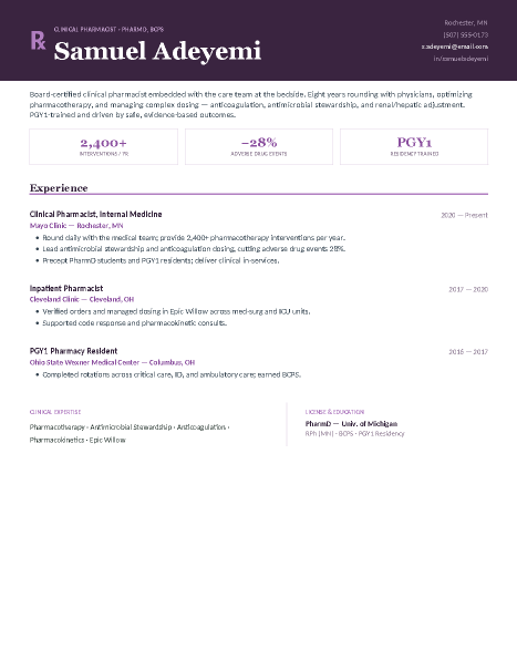 Clinical / Hospital — Plum preview