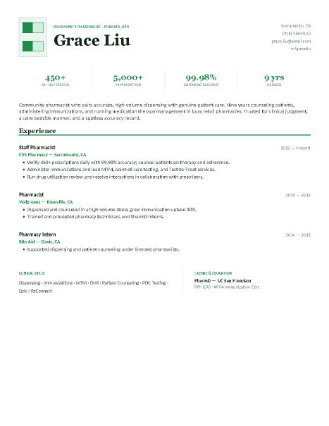 Retail / Community — Green preview