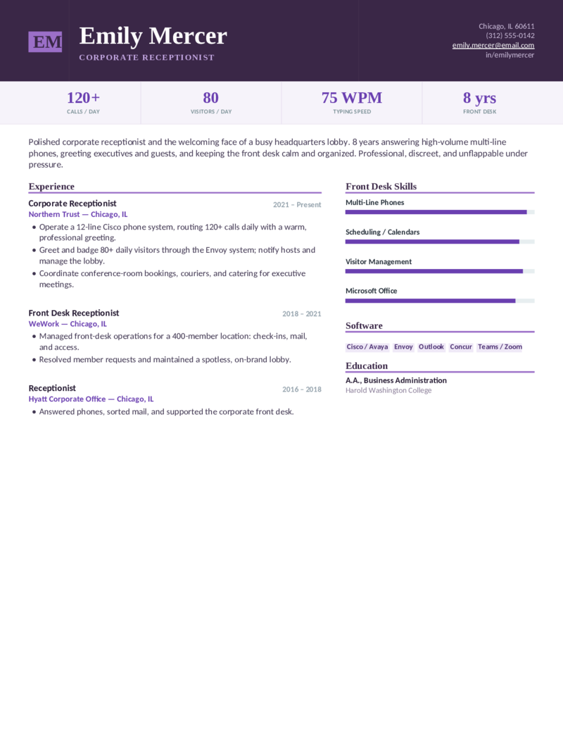 Corporate — Plum preview