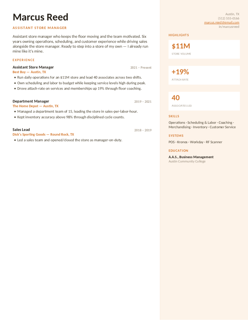 Assistant — Orange preview