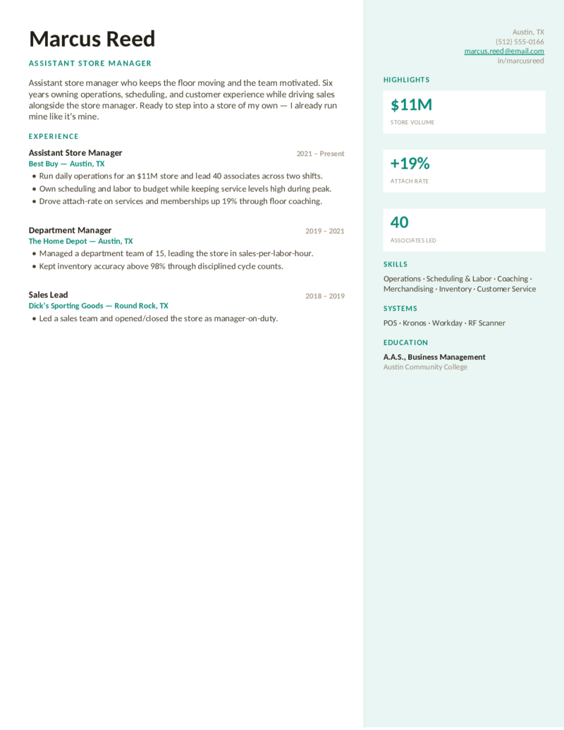 Assistant — Teal preview