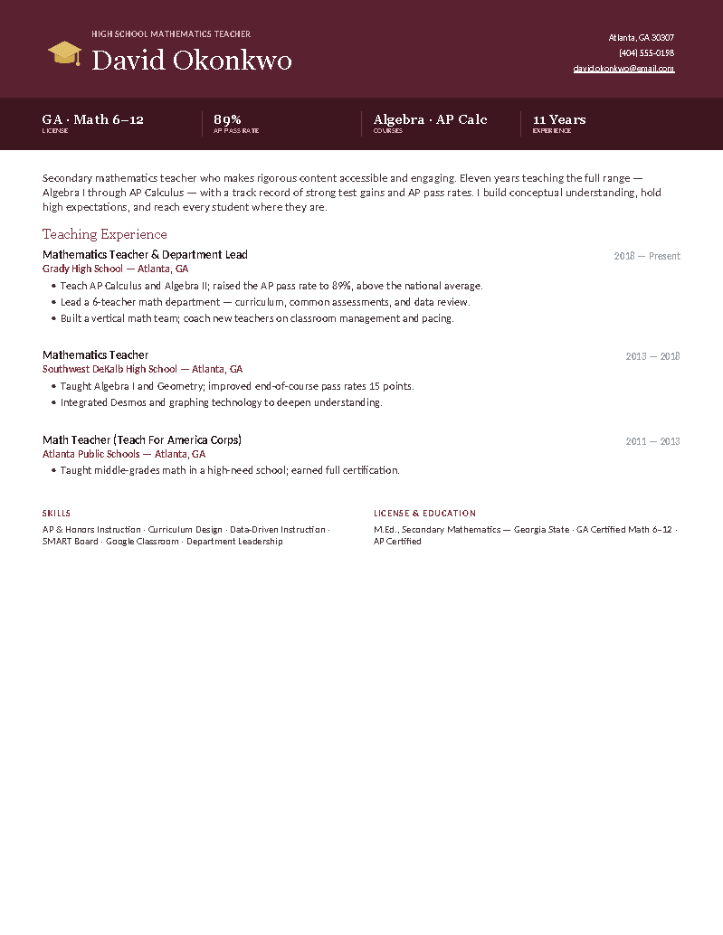 High School — Burgundy preview