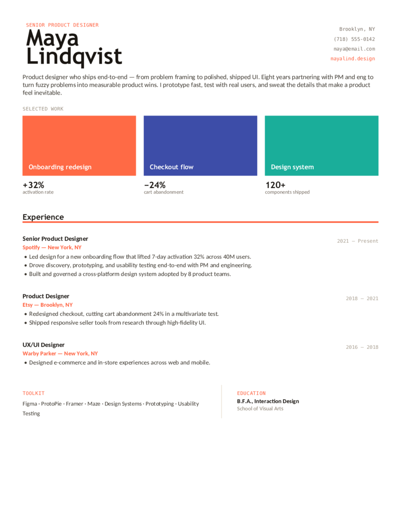 Product Designer — Case Study preview