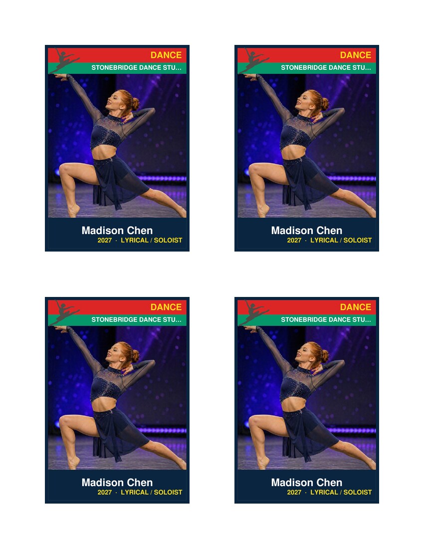 Dancing Card Example Free Dance Card Maker — 2.5×3.5 (Printable PDF)
